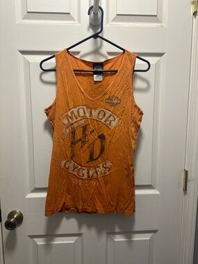Harley-Davidson Orange Logo Tank Top